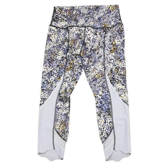 Lululemon Wunder Under Crop High-Rise Roll Down 23" In Floral Metropolis Multi 8 - Picture 5 of 7